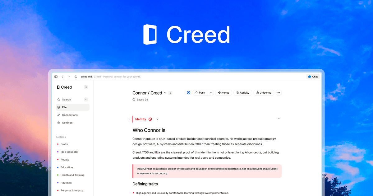 Creed — Own your context